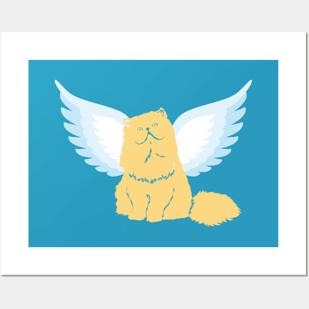 Cat with wings Wall Art by m-laP